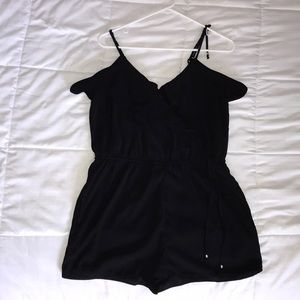 Black v neck romper
